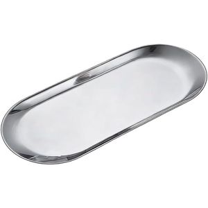 Luxury <b>Mirror</b> Finish Stainless Steel Serving Tray <b>Rectangular</b> Metal Food Plate Decorative Platters for Hotel Restaurant Wedding - Product Image 2