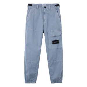 Pantalones Cargo para Hombre OEM, Algodón Elástico, Sarga Desgastada, Corte Holgado, Cintura Ajustable, Premium, Personalizados, Estilo Táctico Urbano - Product Image 6