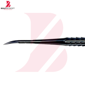 Ciseaux de beauté à ressort, légers, antidérapants, durables, personnalisables, de forme incurvée, de couleur noire, nouvelle tendance, populaires - Product Image 3