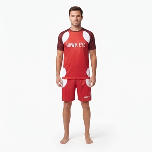 เสื้อฟุตบอลคอกลมแขนสั้นผู้ชาย โพลีเอสเตอร์ กางเกงฟุตบอลสั้น สกรีนโลโก้ทีม ชื่อผู้เล่น เบอร์ผู้เล่น ตามสั่ง - Product Image 1