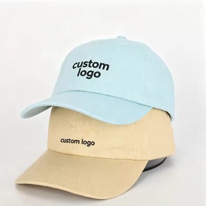 Casquette de baseball en coton à 6 panneaux personnalisée en gros, avec logo personnalisé, style vintage, sportive, décontractée, pour hommes et femmes, multicolore - Product Image 1