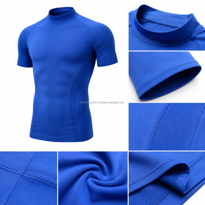 เสื้อกีฬาบีบรัดกล้ามเนื้อผู้ชายแบบสั่งทำพิเศษ OEM เสื้อชั้นในซับเหงื่อ แห้งเร็ว กระชับรูปร่าง - Product Image 5