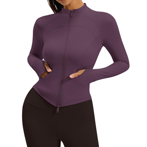 High Quality Women's Quick Dry <b>Yoga</b> <b>Jacket</b> Fashionable Slim Gym Fitness Zipper Breathable Lightweight <b>Yoga</b> <b>Jacket</b> For Women's - Product Image 4