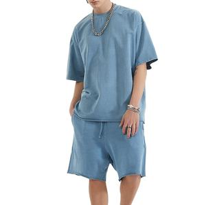 Ensembles pour hommes Chemise et short d'été 2 pièces Logo personnalisé de haute qualité Vêtements pour hommes couleur Ensemble short pour hommes 2026 - Product Image 1