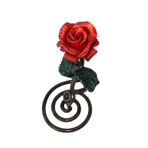 Figura Decorativa de Hierro Forjado con Rosa Eterna, Recubrimiento Metálico Antioxidante, Regalo de Boda o San Valentín, Diseño 3D Personalizable - Product Image 2