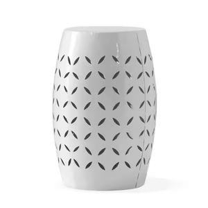 Tabouret de batterie moderne en métal noir avec motif feuille, meuble contemporain pour salon, décoration intérieure, ottoman d'appoint - Product Image 2