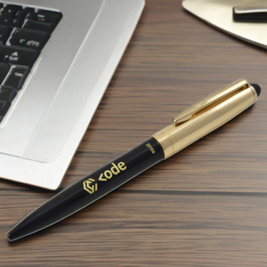 Juego de bolígrafos Executive Premium Slim Metal Body 0,5mm azul con clip dorado Best Business Writing Pack de 1 - Product Image 2