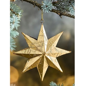 Ornement de Noël en laiton doré de qualité supérieure, décoration suspendue pour la maison, thème festif, style traditionnel - Product Image 5