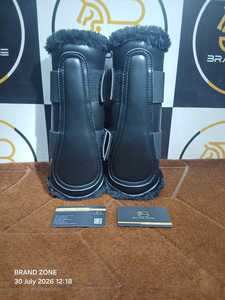 Botas Ecuestres BRAND ZONE de Cuero Patentado para Caballos, Botas Protectoras para Tendones con Neopreno de 8MM y Piel Sintética, Duraderas y Cómodas - Product Image 2