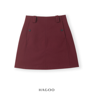 CV751 Mini-jupe trapèze taille haute ceinturée pour femme, respirante, sous marque privée, fournisseur - Product Image 4