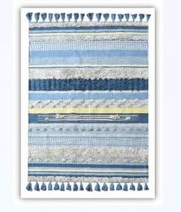 Tapis tufté plat fabriqué à la machine |   Tapis antidérapant en coton microfibre écologique épais |   Tapis Dhurry moderne pour salon et couloir à usage domestique - Product Image 2