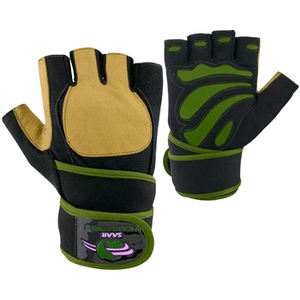Gants de sport respirants en cuir de vachette antidérapants à manchette longue pour hommes et femmes, personnalisables (logo et couleur) pour la musculation et l'entraînement en salle de sport – Offre Spéciale - Product Image 4