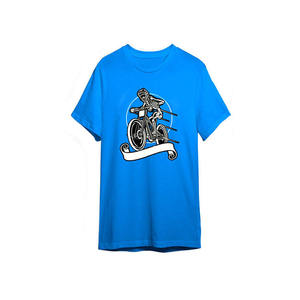 เสื้อยืดคอกลมสีพื้นพิมพ์ลายมอเตอร์ไซค์สำหรับผู้ชาย บริการ OEM ODM เสื้อยืดผู้ชายแบบกำหนดเอง - Product Image 5