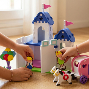 Ensemble de jeu Château des rêves en mousse EVA 3D écologique - Jouet éducatif à assembler soi-même pour enfants, non toxique, sans colle, lavable - Product Image 2