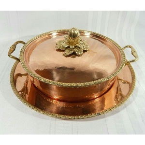 Luxury Brass Buffet Server with Lid Handmade Hammered Casserole Dish Food Warmer Kitchen Dining Wholesale Supplier - Product Image 1