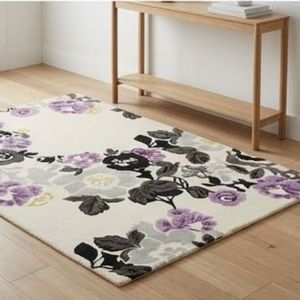 Tapis rectangulaire floral au meilleur prix, en polyester antidérapant, moderne, pour salon, revêtement de sol décoratif à poils ras avec envers en caoutchouc - Product Image 3