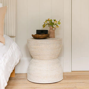 Table d'appoint en rotin de haute qualité, fabrication artisanale, vente en gros, tabouret en rotin naturel tressé, mobilier décoratif - Product Image 3