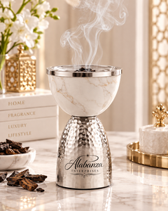 Quemador de Incienso Bakhoor de Acero Inoxidable de Lujo, Metal Martillado, Aroma Árabe Oud, Ecológico, Duradero, para Hogar y Hotel - Product Image 2