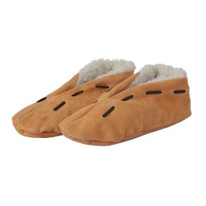 <b>Women's</b> Fuzzy <b>Moccasins</b> Genuine Leather Winter <b>Slippers</b> Plush Lined Indoor Outdoor Shoes - Product Image 1