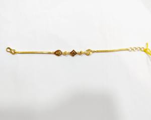Pulsera de Cadena con Dijes Delicados de Oro Sólido de 22K, Diseño Geométrico Minimalista para Mujer, Joyería Fina para Uso Diario, Regalo - Product Image 3