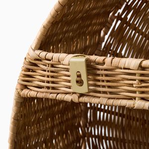 Moon-Shaped Woven Rattan <b>Wall</b> Hanging <b>Shelf</b> - Handmade Crescent Moon <b>Floating</b> <b>Shelf</b> for Nursery Storage - Product Image 5