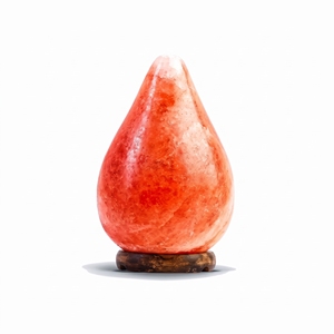 Lampe en sel de l'Himalaya en forme de larme, faite à la main, en cristal naturel, pour table de chevet - Product Image 1