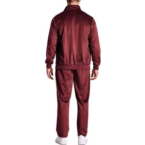 Chándal de Terciopelo Color Granate para Hombre, Corte Regular, Cierre con Cordón, Color Sólido, Ropa Casual, Transpirable, Estilo Invernal, con Capucha - Product Image 4