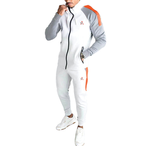 High Quality Custom Logo Suits Stylish Solid Color Blank <b>Plain</b> <b>Tracksuit</b> Jacket Men Sweatsuit Sets for Men - Product Image 2