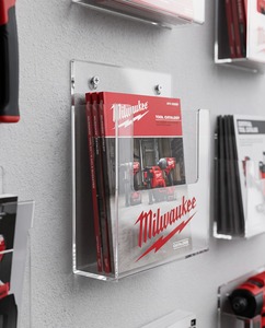 Support de présentation pour brochures en acrylique transparent |   Organisateur publicitaire de comptoir de vente au détail haut de gamme - Product Image 5