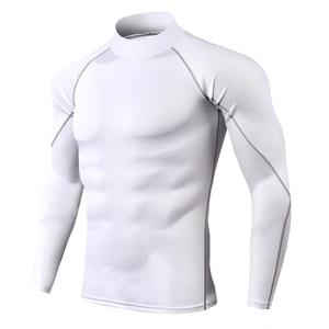 High Quality Custom Men's Long Sleeve Gym <b>Compression</b> <b>Shirt</b> Custom Printed Pattern Knitted Fabric Active Tops T-<b>Shirts</b> for Men's - Product Image 4