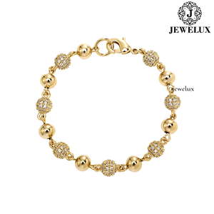 Collier de luxe pour femme en argent 925 plaqué rhodium avec perles de moissanite, chaîne à billes, bijoux de soirée très demandés, en vente - Product Image 3