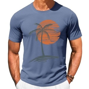 T-shirt homme à manches courtes, col rond, coupe slim, 100% coton, 180 g/m², couleur unie avec impression, personnalisable, fournisseur du Bangladesh. - Product Image 6