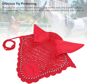 Voile anti-mouches pour chevaux / Bonnet d'oreilles personnalisé – Produits d'équitation de haute qualité avec votre logo de marque - Product Image 6