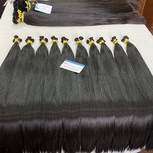 Super venta negro recto a granel 100% extensiones de cabello crudo vietnamita Super alta calidad sedoso sin enredos sin desprendimiento grande en Stock - Product Image 5