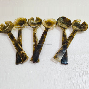 Juego de cubiertos de resina de alta calidad, mango de madera de resina, cubiertos de resina de menta, utensilios de cocina, vajilla, cuchara para ensalada Spork - Product Image 3