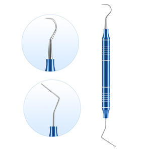 Kit de curettes parodontales à double extrémité en acier inoxydable pour le détartrage dentaire et le planage des racines - Product Image 5