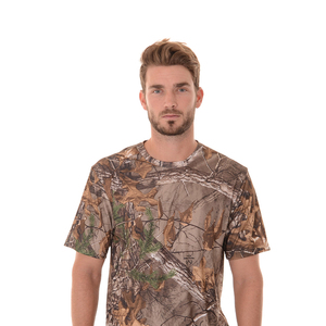 เสื้อยืดลายพรางสำหรับผู้ชาย ขายส่ง ผลิตตามสั่ง ขายดีที่สุด คุณภาพพรีเมียม คอกลม แขนสั้น สีพื้น - Product Image 6