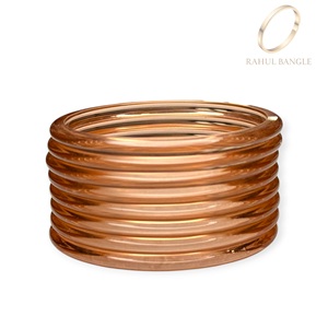Lowest Price Crystal Clear Peach Kashmiri Jelly <b>Bangles</b> Collection Modern Everyday Wedding Wear Jewellery for Women Girls - Product Image 4