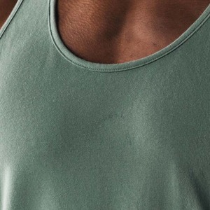 Men's Solid Color Cotton Tank <b>Top</b> O-Neck Breathable Casual Sleeveless <b>Vest</b> Knitted Sport Wear <b>Green</b> - Product Image 5