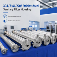 Boîtier de membrane RO 2540 SS pour système de traitement de l'eau, équipement de filtration, support d'approvisionnement et d'achat industriel