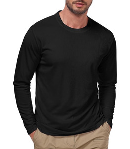 Sweat-shirt d'hiver à manches longues pour homme, 100 % coton molletonné, respirant et à séchage rapide, uni avec poche, idéal pour les entraînements en extérieur - Product Image 5