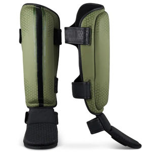 Protège-tibias de boxe en cuir PU à prix de gros pour adultes, unisexe, à lacets, personnalisables, respirants, durables et légers pour une protection optimale - Product Image 1