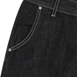 Pantalones cortos de mezclilla negros de alta calidad para hombre, holgados, hasta la rodilla, estilo baggy, con múltiples bolsillos, para verano, estilo urbano - Product Image 5