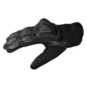 Guantes Negros para Motociclismo, Guantes Cortos de Dedo Completo con Protectores de Nudillos Articulados y Palma Reforzada - Product Image 2