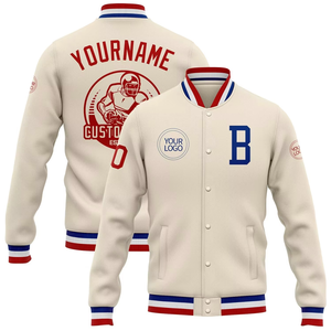 Chaqueta de Béisbol Varsity Ligera de Alta Calidad al por Mayor, con Parches y Letras, para Hombre, de Lana, con Cuello Alto, Impresión Personalizada - Product Image 2