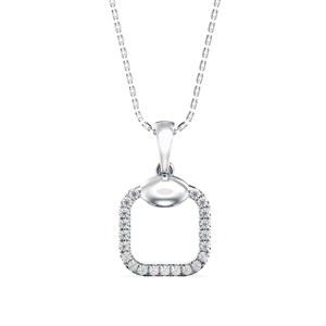 Pendentif minimaliste en argent S925 avec diamant moissanite rond en forme de coussin - Product Image 5