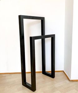 Porte-manteau et porte-serviettes moderne en fer peint mat, meuble de salon, porte-vêtements et porte-habits, séchoir à serviettes efficace pour la chambre - Product Image 6