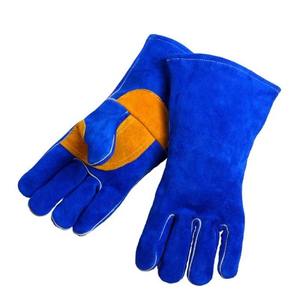 Guantes de soldadura de cuero para horno, parrilla, chimenea, estufa, guantes de soldador TIG de cuero de vaca de alta resistencia. - Product Image 4