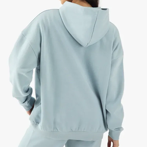 Women's Casual <b>Winter</b> Knitted Crop <b>Top</b> Hoodie with Front Logo Long Sleeves Fleece Warm Sportswear-Custom Printed - Product Image 2