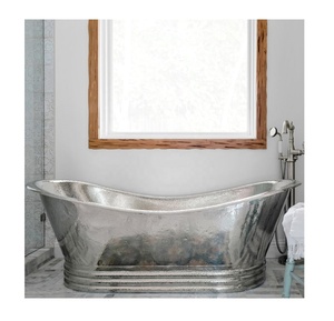 Luxurious Handicrafts Freestanding First Class New Copper <b>Bathtub</b> Matte Finishing Copper Freestanding <b>Bathtub</b> Plain Wholesaler - Product Image 3